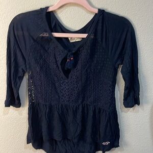 Hollister black blouse